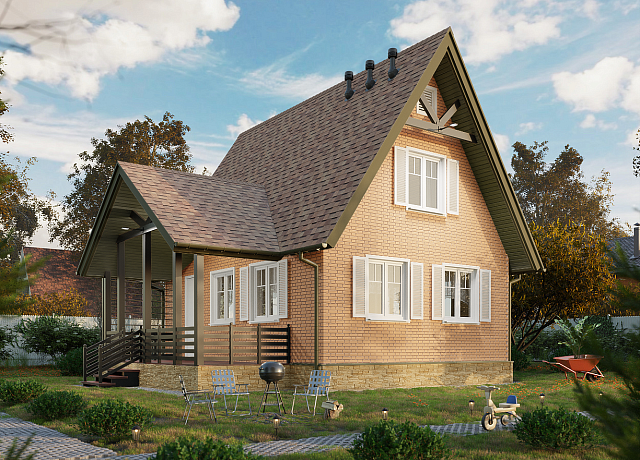  Фасадная панель Docke Флемиш, Красный